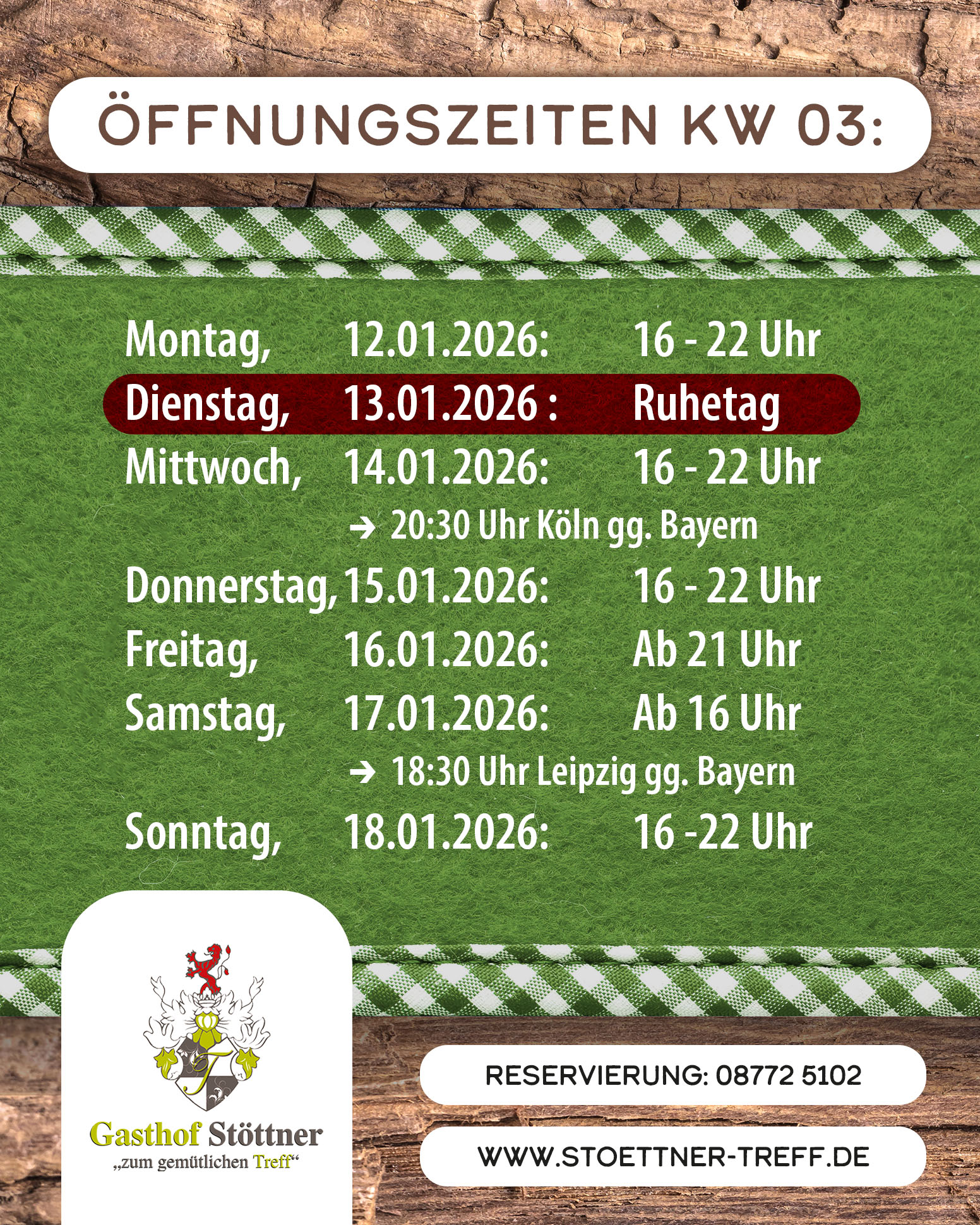 Öffnungszeiten KW031x 1